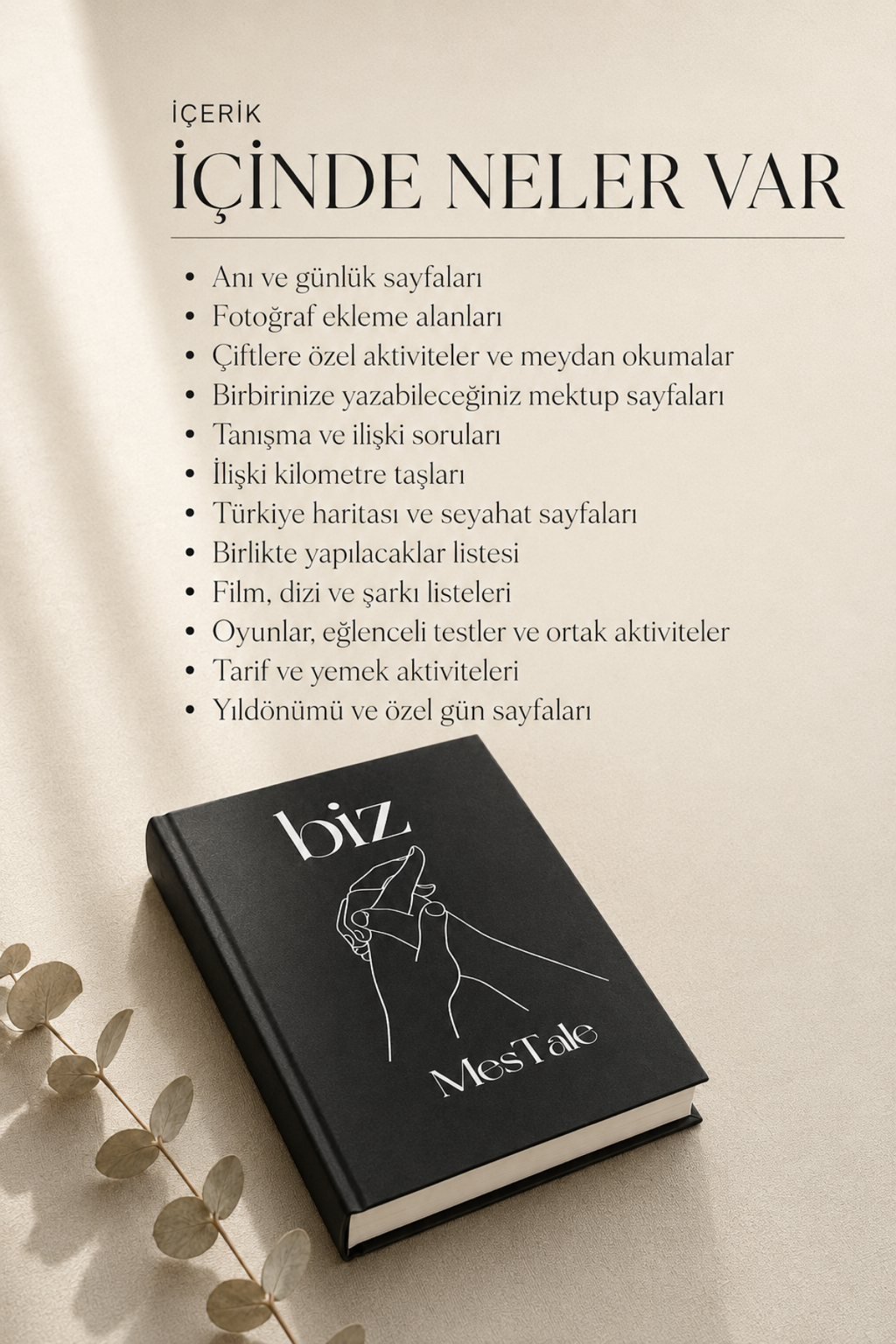 MesTale Biz | Premium Sevgili Anı Kitabı
